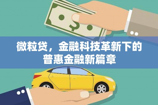 白山微粒贷，金融科技革新下的普惠金融新篇章