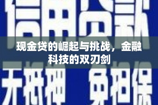 苍溪现金贷的崛起与挑战，金融科技的双刃剑