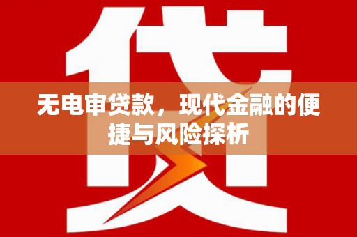 湖北无电审贷款，现代金融的便捷与风险探析