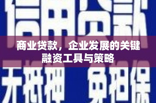 西山商业贷款，企业发展的关键融资工具与策略