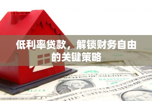 临漳低利率贷款，解锁财务自由的关键策略