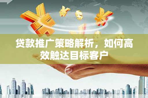 镇原贷款推广策略解析，如何高效触达目标客户