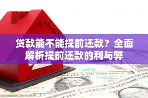 运河贷款能不能提前还款？全面解析提前还款的利与弊