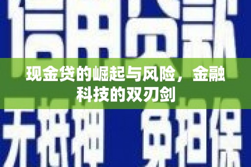 苗栗现金贷的崛起与风险，金融科技的双刃剑